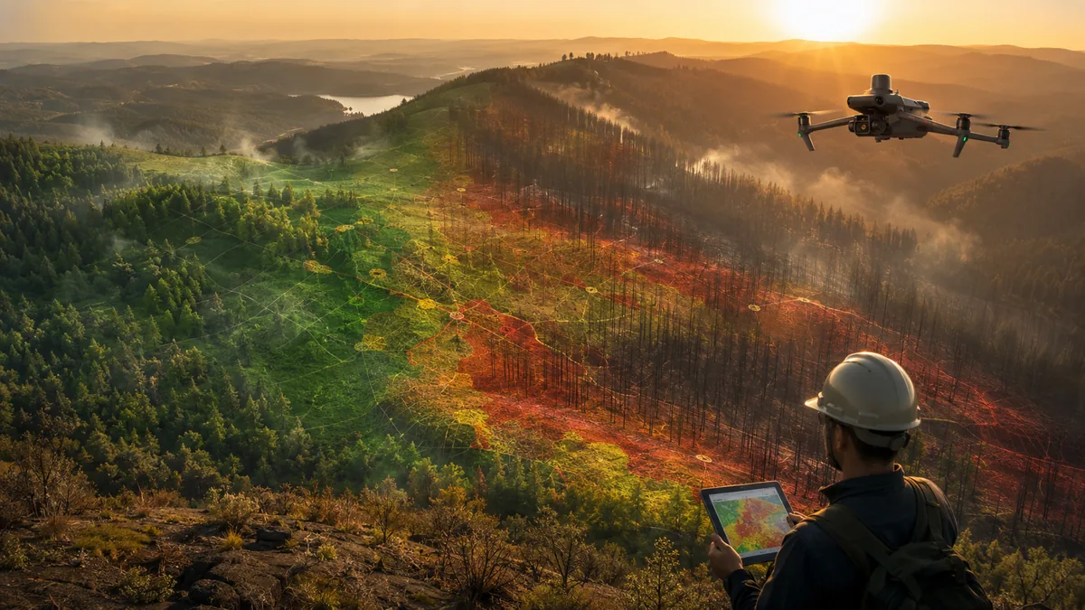 Cómo usar un mapa multiespectral para recorrer un cultivo